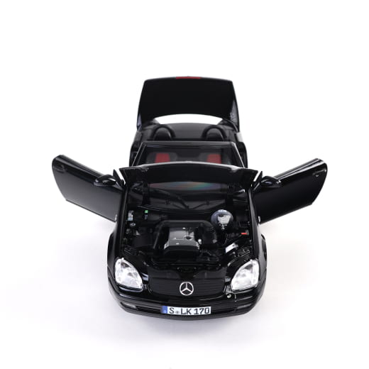 Modelo de coche 1:18 SLK 200 Roadster R170 negro Original Mercedes-Benz | B66040714