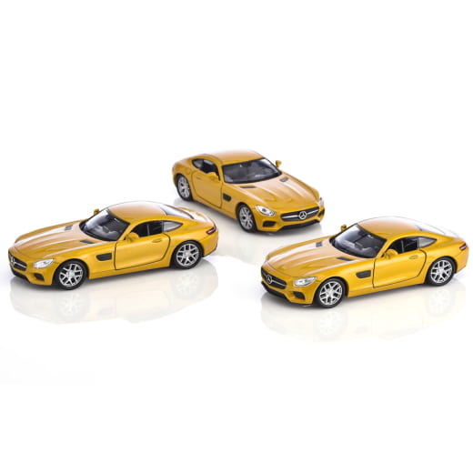 Coche de modelo pullback 1:38 AMG GT amarillo original Mercedes-AMG | B66057149
