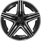 Juego de llantas AMG de 20 pulgadas GLC X254 negro torneado en brillo 5 radios dobles Original Mercedes-AMG