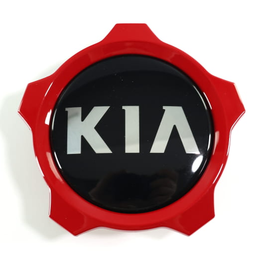 Tapacubos juego negro brillante con borde rojo para llantas GT original Kia | 52960M6500-Set