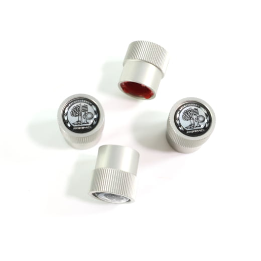 Set da 4 cappucci decorativi valvola AMG originali satin-silver | B66472005