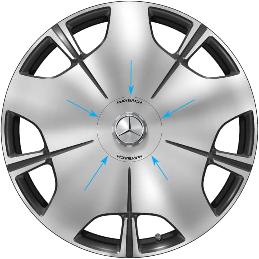 Cubierta del buje para llanta forjada Original Mercedes-Benz Maybach | A0004007400 7Y74