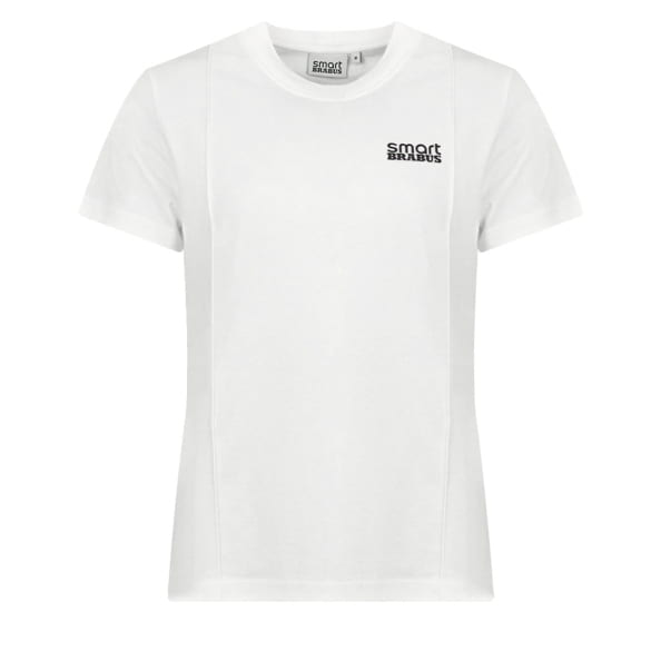Dames T-shirt wit met zwart logo Original smart x BRABUS