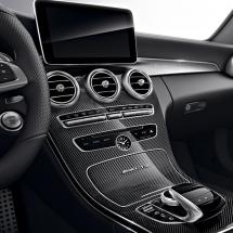 Center brackets Cover panel C-Class W205 carbon high gloss Genuine Mercedes-Benz  | A2056803801