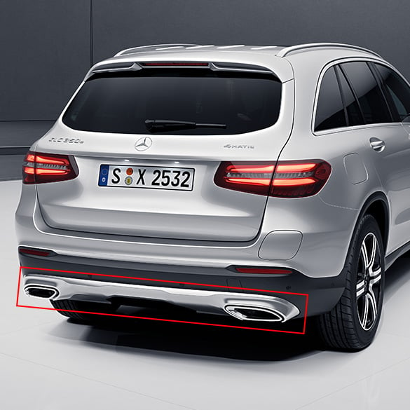 Exclusive rear diffusor with exhaust tips upgrade kit GLC X253 / C253 genuine Mercedes-Benz