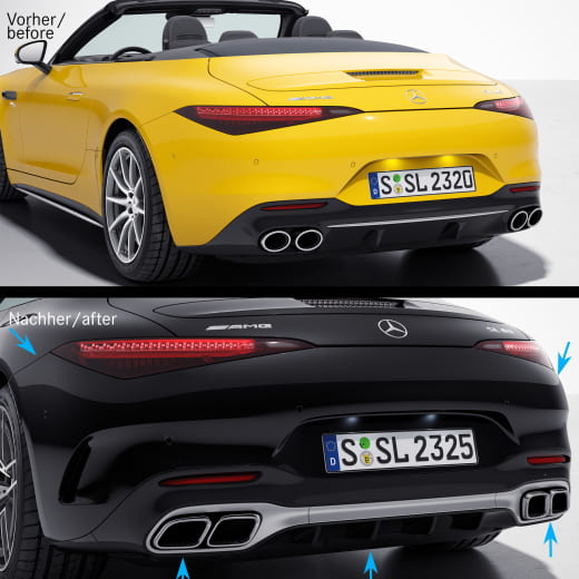 Diffusore posteriore SL 63 AMG styling V8 paraurti originale Mercedes-AMG | SL-63-V8-K