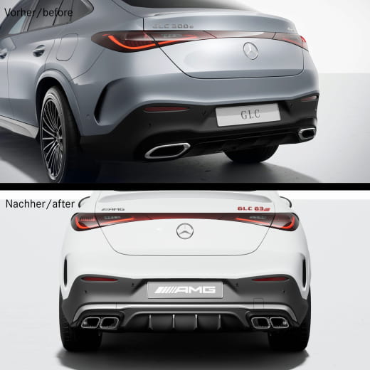 Difusor trasero 63 AMG GLC C254 Coupé incl. colas de escape AMG Original Mercedes-AMG | GLC-C254-Diffusor-K