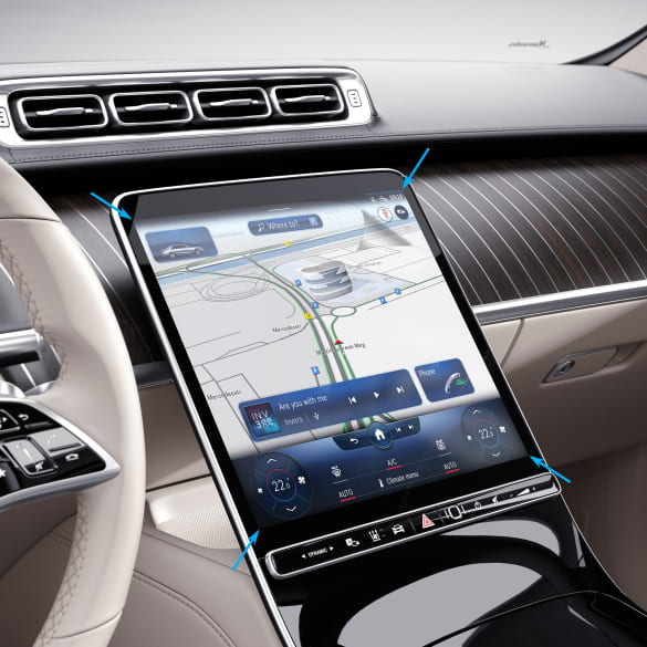 Displayfolie beschermfolie mat PaperFeel S-Klasse 223 GreenMnky