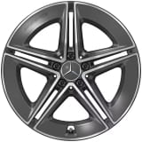 E 53 AMG 19-inch wheels E-Class S214 W214 5-double spokes tantalum grey Genuine Mercedes-AMG