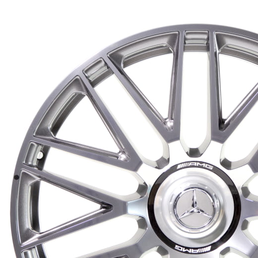 Llantas forjadas AMG E 53 21 pulgadas Clase E W214 S214 radios cruzados gris Himalaya | A2144011300/1400 7X21