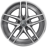 Juego de llantas E53 AMG 19 pulgadas E-Class C238 Coupé 5 radios dobles tantalgrau