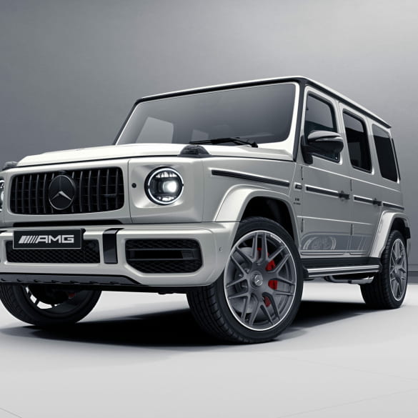 Edition 55 sierstrepen G-Klasse W463A opalithwit 2-delige set Original Mercedes-AMG