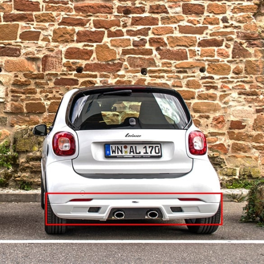 Paraurti posteriore con scarico sportivo smart 453 Original Lorinser | Lorinser-Heck