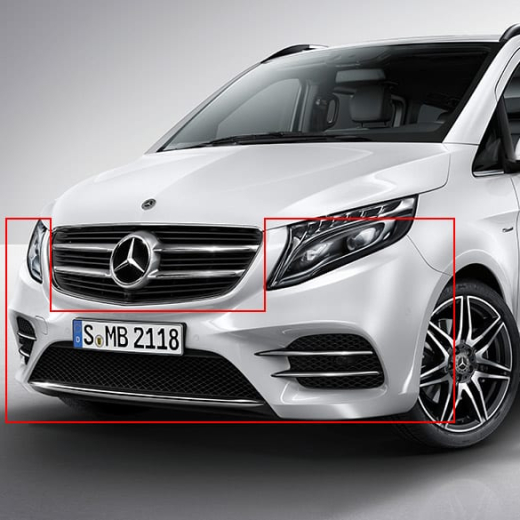 Paraurti anteriore AMG Styling | V-Klasse V447 | Originale Mercedes-Benz | V447-FRONT-AMG