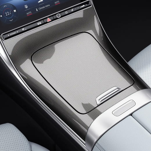Élément décoratif console centrale aspect losanges CLE C236 A236 Original Mercedes-Benz | A206680-795-C236
