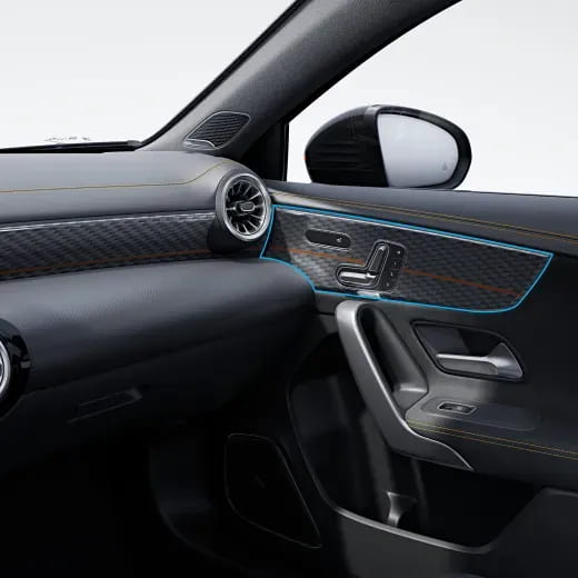 Élément décoratif porte conducteur aluminium Pack mémoire Classe A 177 CLA 118 Mercedes-Benz d’origine | A1777208901