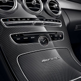 Elemento decorativo console centrale Classe C W205 carbonio lucido originale Mercedes-Benz