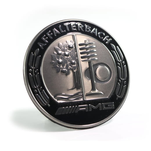 Emblema AMG cromado oscuro Affalterbach capó Original Mercedes-AMG | A0008177109