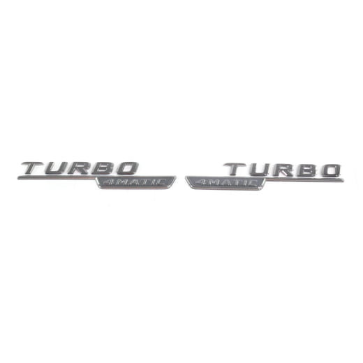 Pegatina Turbo 4Matic Dark Chrome guardabarros Original Mercedes-AMG | A1778178900/9100