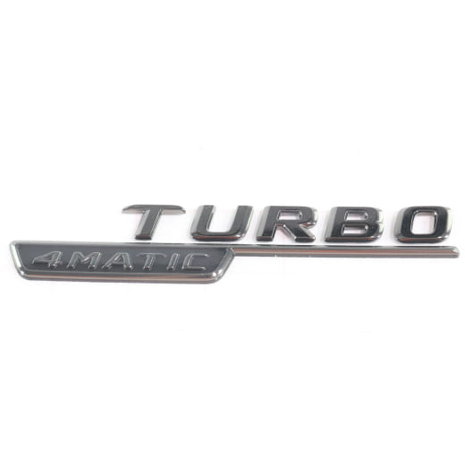 Pegatina Turbo 4Matic Dark Chrome guardabarros Original Mercedes-AMG | A1778178900/9100