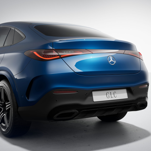 Embouts d'échappement pack nuit GLC Coupé C254 noir brillant original Mercedes-Benz | A25488583/8400-C254-schwarz