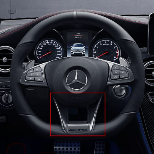 Cache de volant AMG, cache alu avec logo original Mercedes-Benz | A2174640013 2A17