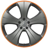 Jeu de jantes 20 pouces GLB X247 à 5 branches tremolit-metallic tourné brillant Mercedes-Benz