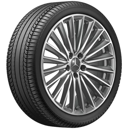 Jantes AMG 19 pouces Classe C 206 hybride gris titane Mercedes-Benz d'origine | A2064010101/-0201 7X21