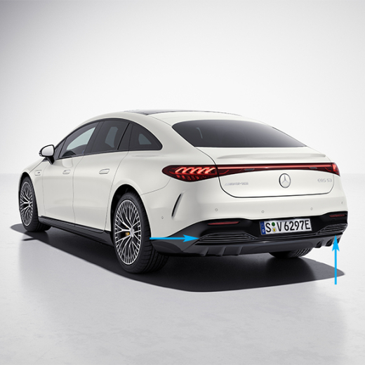 Baguettes EQS 53 AMG diffuseur arrière V297 Mercedes-Benz | EQS-53-Zierleisten