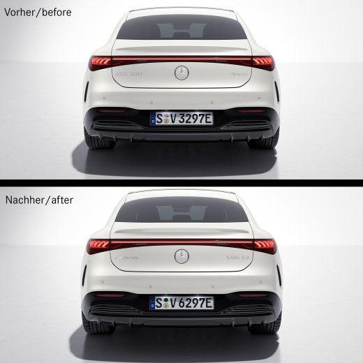 Molduras EQS 53 AMG difusor trasero V297 Mercedes-Benz | EQS-53-Zierleisten