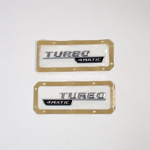 Set scritte Turbo 4MATIC AMG A 45 Classe A W176 Originale Mercedes-Benz | A45-AMG-4MATIC-Schriftzug