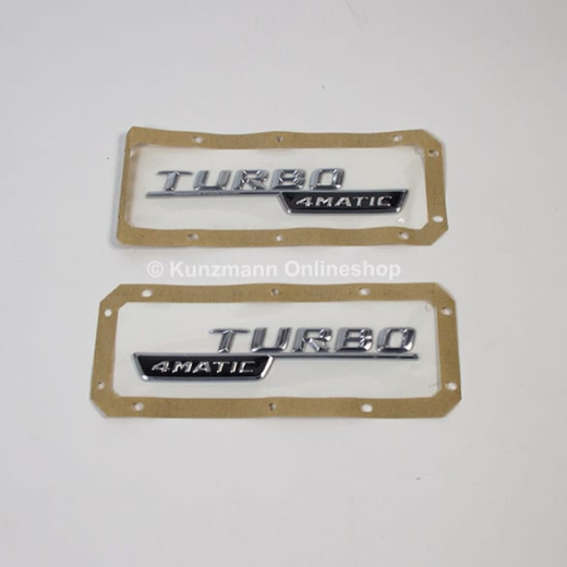 Set scritte Turbo 4MATIC AMG A 45 Classe A W176 Originale Mercedes-Benz | A45-AMG-4MATIC-Schriftzug