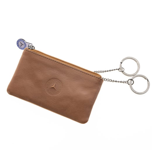 Pochette porte-clés portefeuille cuir cognac original Mercedes-Benz | B66058308