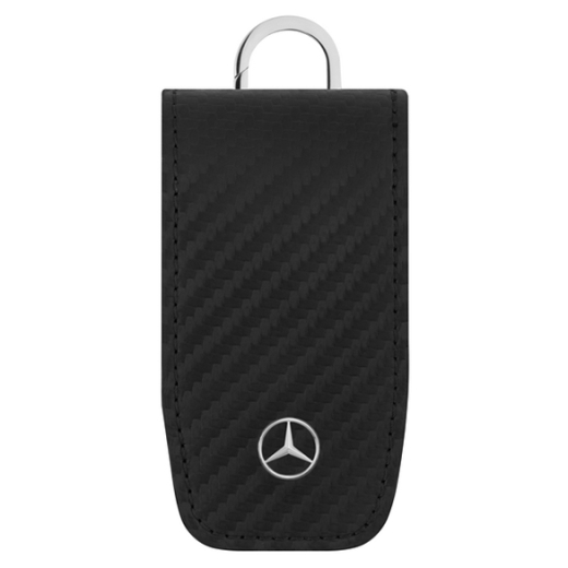 Étui clé en cuir de vachette carbon Mercedes-Benz | B66958411