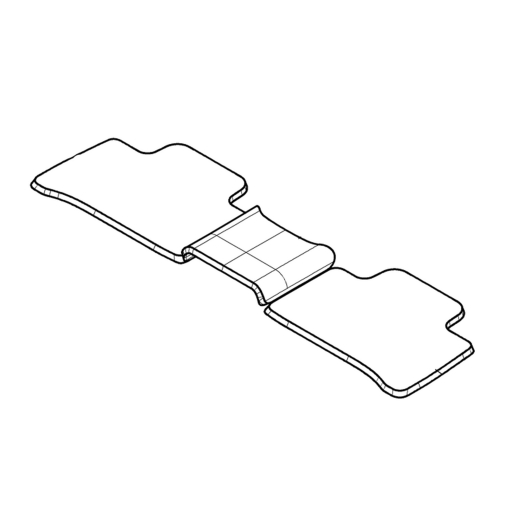 Exclusiv Fußmatten Hochflor schwarz 3-teilig hinten EQE | A2956804903 9K26