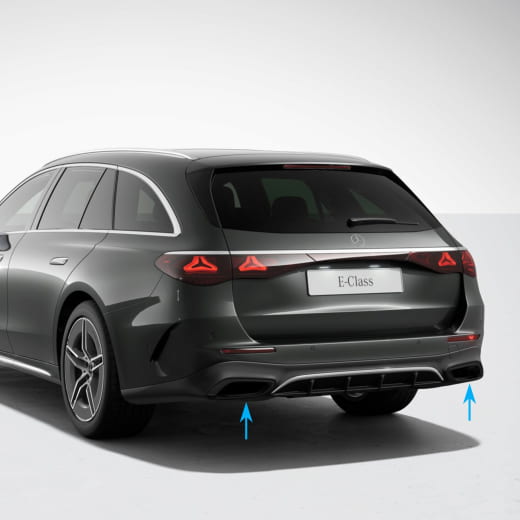 Exhaust tips night package E-Class S214 T-Model Genuine Mercedes-Benz | A214885-schwarz-S214