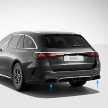 Exhaust tips night package E-Class S214 T-Model Genuine Mercedes-Benz | A214885-schwarz-S214