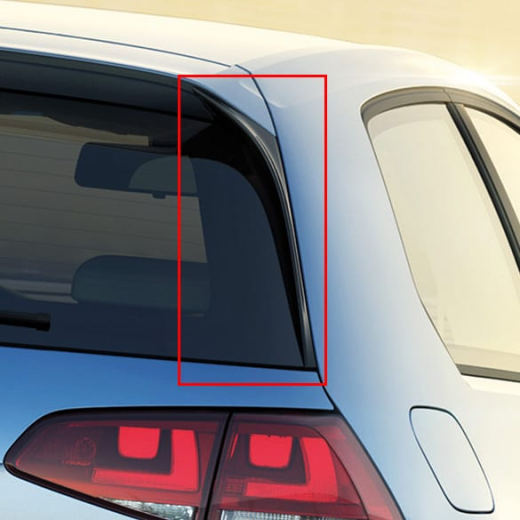Flaps de becquet VW Golf 7 VII noirs Original Volkswagen | Golf7-TGI-Spoilerflaps
