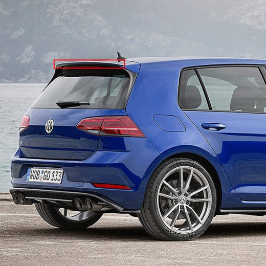 Becquet arrière Performance, spoiler de toit Golf 7 R Facelift, d’origine Volkswagen | 5G6827940 041