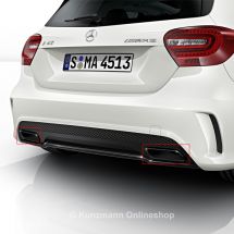 A45 AMG uitlaatsierstukken | A-Klasse W176 | AMG Night-paket | W176-AMG-Night-Blenden