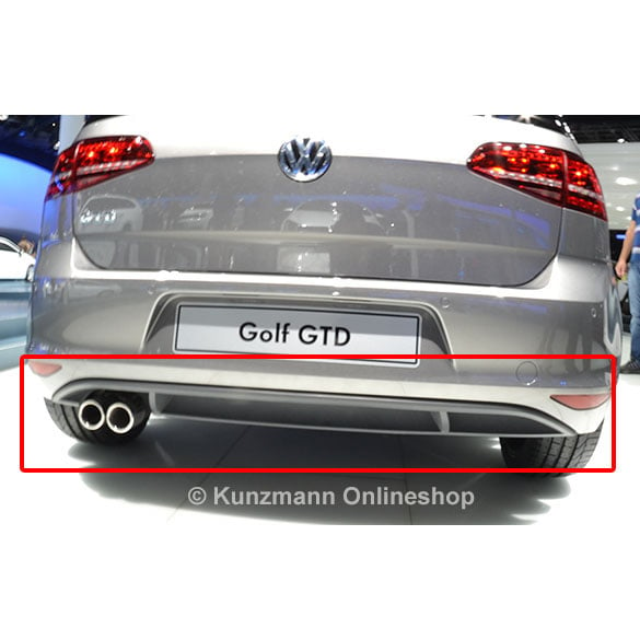 Original VW Golf 7 (5G) GTI GTD Spoiler vorn unten Lippe Halter Stoßfänger  satinschwarz