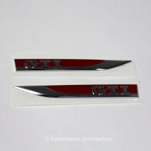 Originele Volkswagen GTI-embleem set | VW Golf 7 VII | chrom | Golf7-GTI-SchriftzugLI-RE