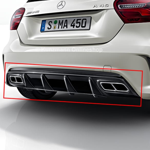 Diffuseur arrière A45 AMG Classe A W176 restylage original | W176-Facelift-45AMG-Heckdiffusor