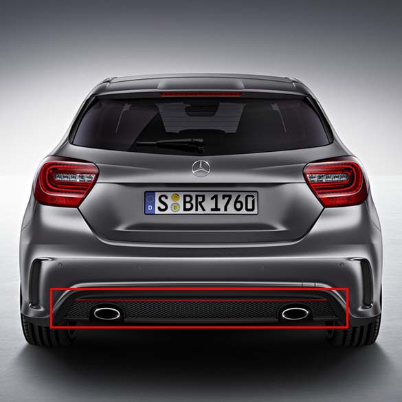 A 250 Sport AMG-diffusor incl. rode sierlijst A-Klasse W176 Origineel Mercedes-Benz