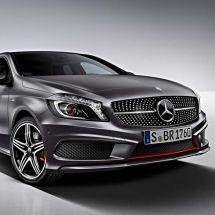 Origineel Mercedes-Benz grille auto | rode sierlijst | AMG-p | W176-AMG-Gitter
