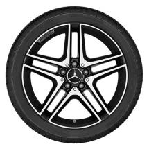 AMG 18-inch alloy wheel set 5-twin-spoke wheel black CLA W117 genuine Mercedes-Benz | A17640100007X23-Satz-AMG