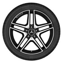 AMG 18-inch alloy wheel set 5-twin-spoke wheel black CLA W117 genuine Mercedes-Benz | A17640100007X23-Satz-AMG