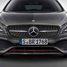 A 250 Sport facelift front grill with red trim A-Class W176 original Mercedes-Benz | W176facelift-Gitter-250