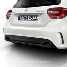 A45 AMG Exhaust | A-Class W176 | AMG Night-Package | genuine Mercedes-Benz | W176-AMG-Night-Blenden