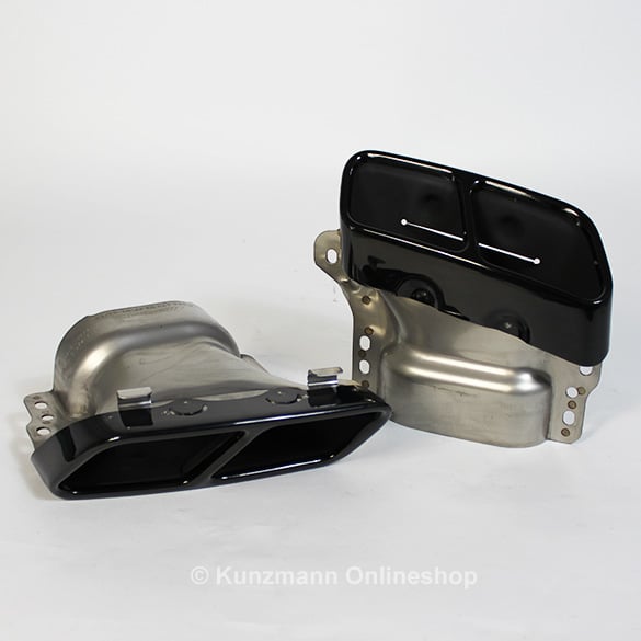 Exhaust A45 AMG Performance | A-Class W176 | AMG Night-Package | genuine Mercedes-Benz | W176-AMG-Night-PF-Blenden Exhaust A45 AMG Performance | A-Class W176 | AMG Night-Package | genuine Mercedes-Benz | W176-AMG-Night-PF-Blenden